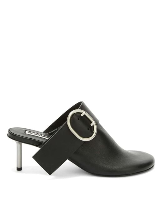 Jil Sander Black Mule Shoe