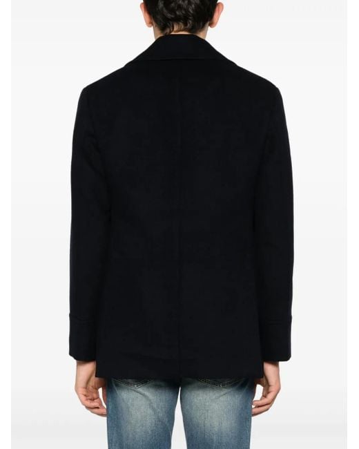 メンズ Brunello Cucinelli ノッチドラペル ピーコート Black