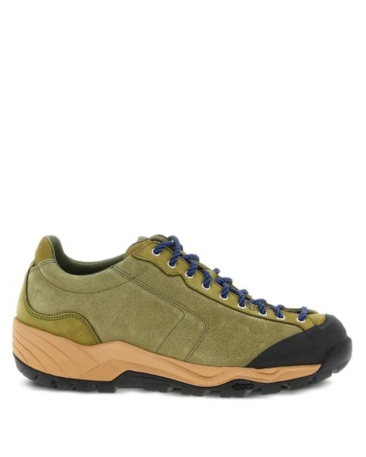 Diemme Green Lace-Up Suede Sneakers for men