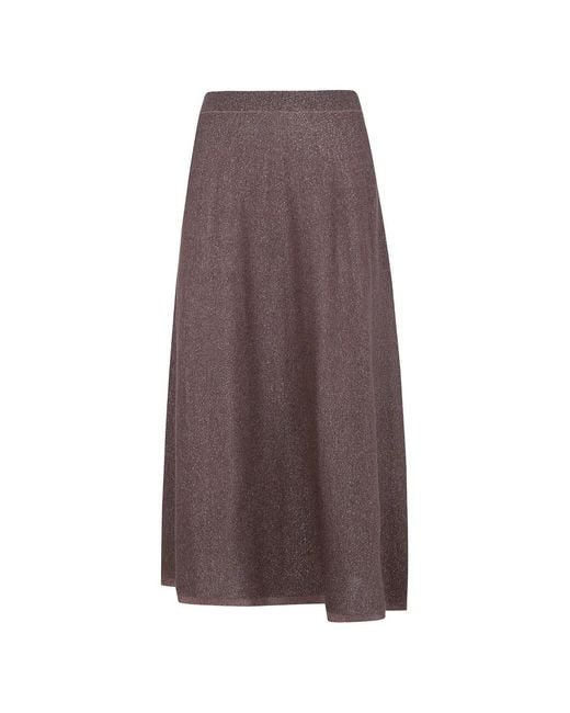 D.exterior Brown A-Line Maxi Skirt