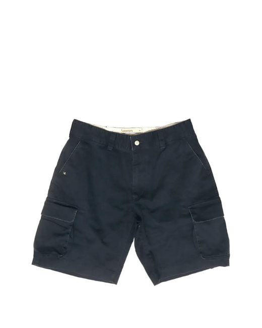 HTC Blue Logo-Patch Cargo Shorts for men