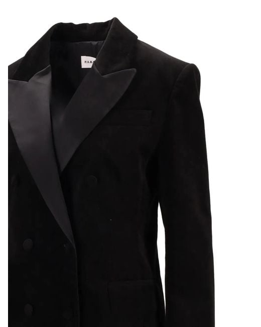 P.A.R.O.S.H. Black Double-Breasted Blazer