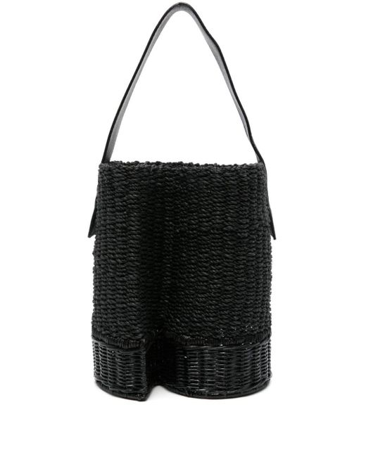 Sacai Black Small S Basket Bucket Bag