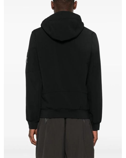 C P Company Black Cp Shell-R Hooded Jacket for men