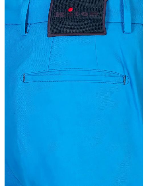 Kiton Blue Cargo Shorts for men