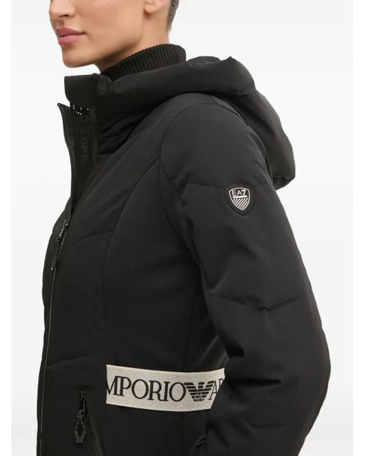 Veste De Ski À Bande Logo EA7 en coloris Black