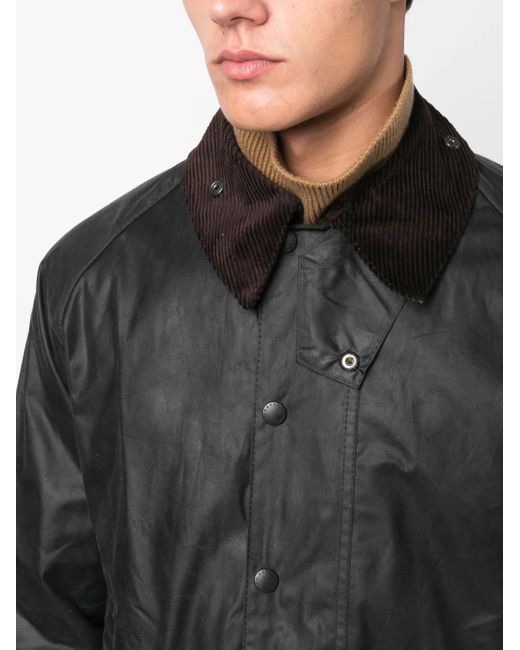 Barbour Black Dark Green Cotton Jacket for men
