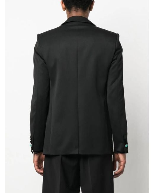Roberto Cavalli Black Single-Breasted Blazer for men