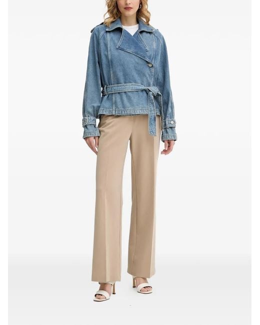 Guess Blue Belted Denim Jacket