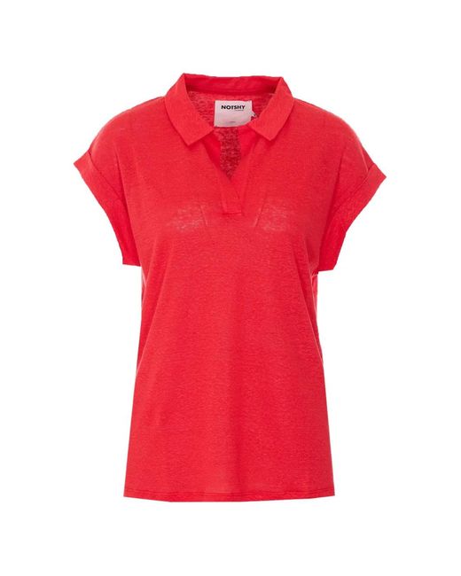 Not Shy Red Valentina V-Neck T-Shirt