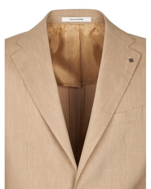 Tagliatore Natural Notch-Lapel Single-Breasted Jacket for men