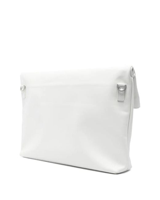 Herskind Women's White Foldover Leather Shoulder Bag