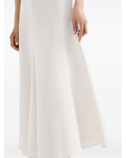 Brunello Cucinelli White Cotton Organza Skirt
