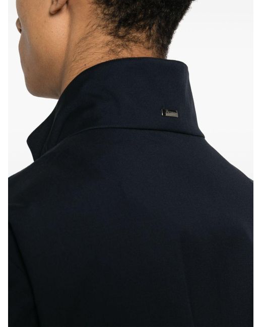 Herno Blue Patch-pocket Virgin Wool Jacket for men