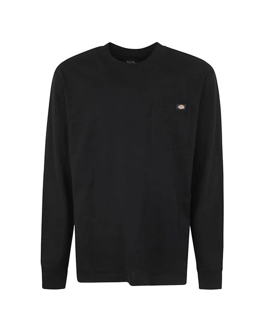 Dickies Black Logo-Patch T-Shirt for men