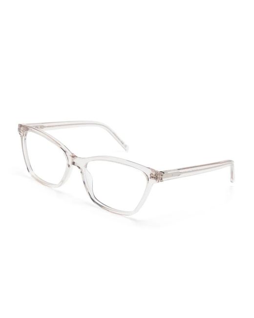 Saint Laurent Multicolor Transparent Rectangle-Frame Glasses