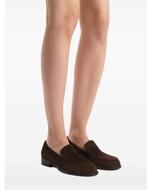 Khaite Brown Miles Loafers