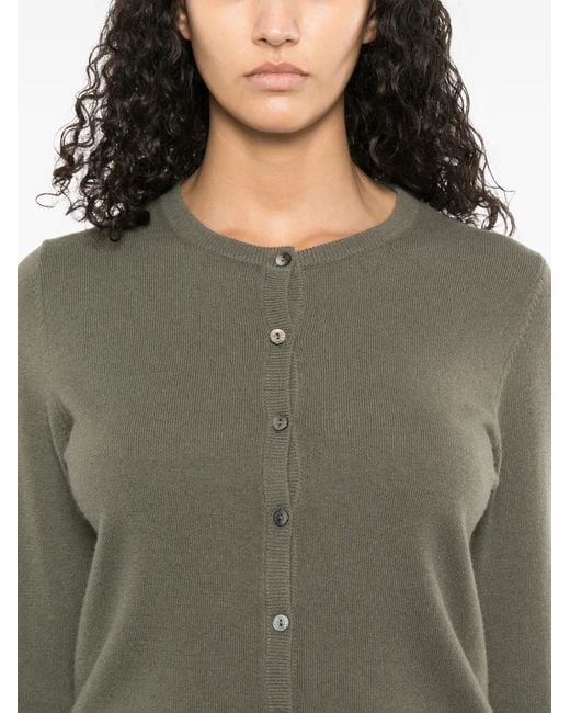 N.Peal Cashmere Green Olivia Cardigan