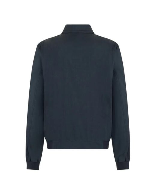 Moorer Blue Zipped High-Neck Jacket for men