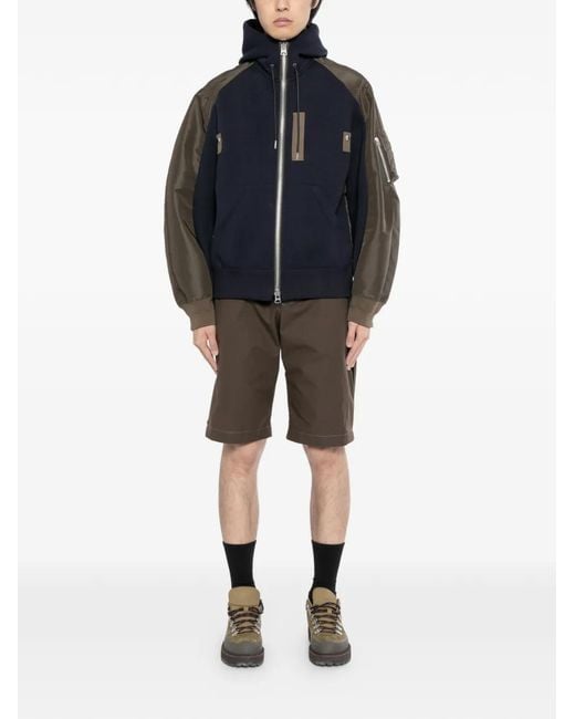 Sacai Black Sponge Hooded Jacket for men