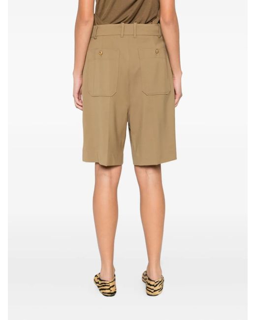 P.A.R.O.S.H. Natural Virgin Wool-Blend Shorts
