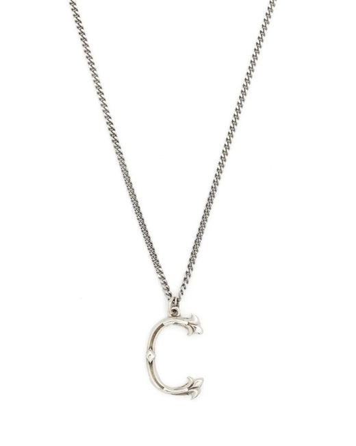 Emanuele Bicocchi Metallic Alphabet Pendant C Sterling Necklace