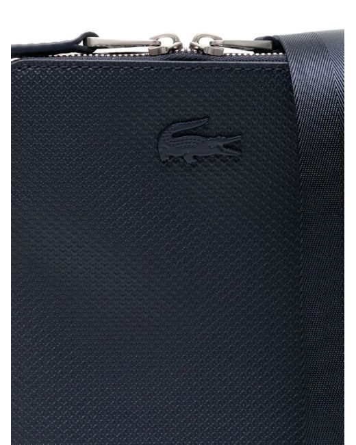メンズ Lacoste ロゴエンボス ショルダーバッグ Blue