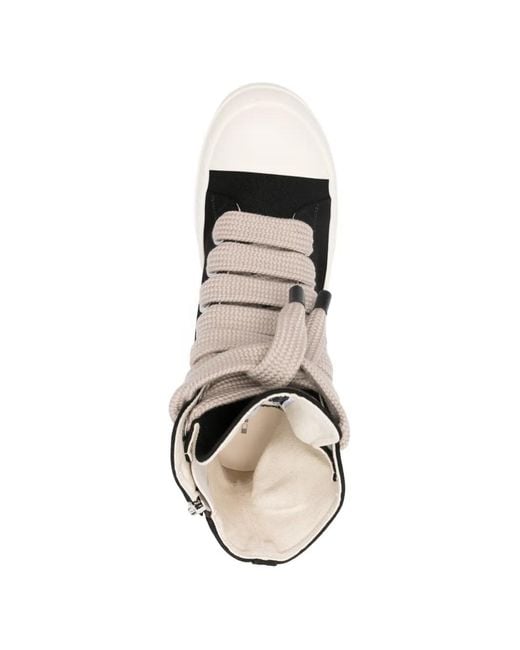 Rick Owens Black Drkshdw "Jumbolace" Denim Sneakers for men