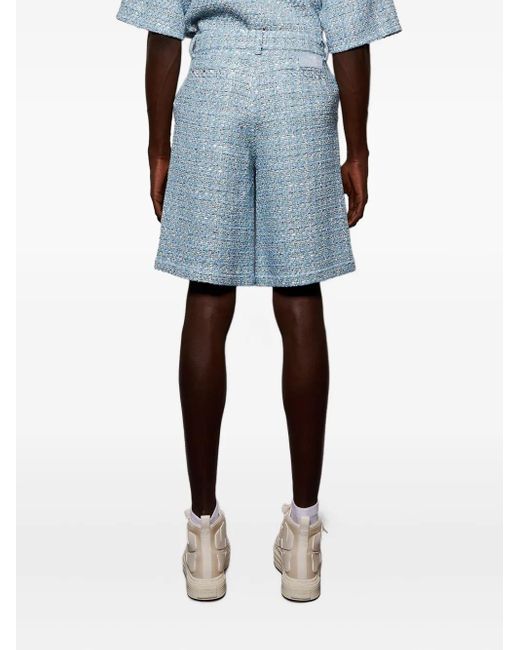 Amiri Blue Boucle Side-Pockets Shorts for men