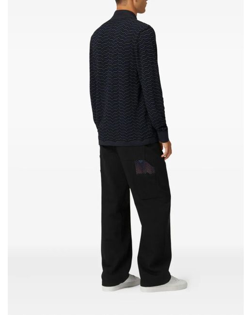 Missoni Blue Zigzag Shirt for men