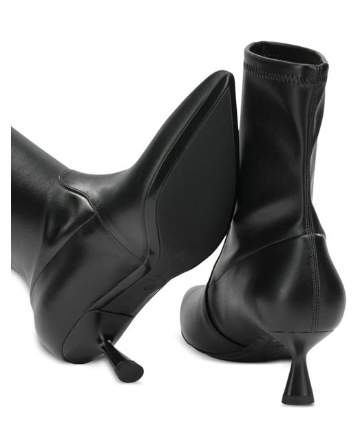 Sergio Levantesi Black Celine Pointed-Toe Heeled Ankle Boots
