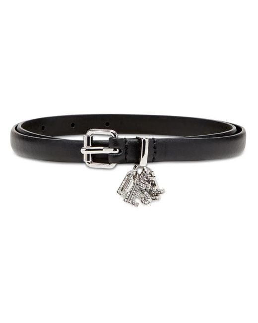 DIESEL Black B-Charm Leather Belt