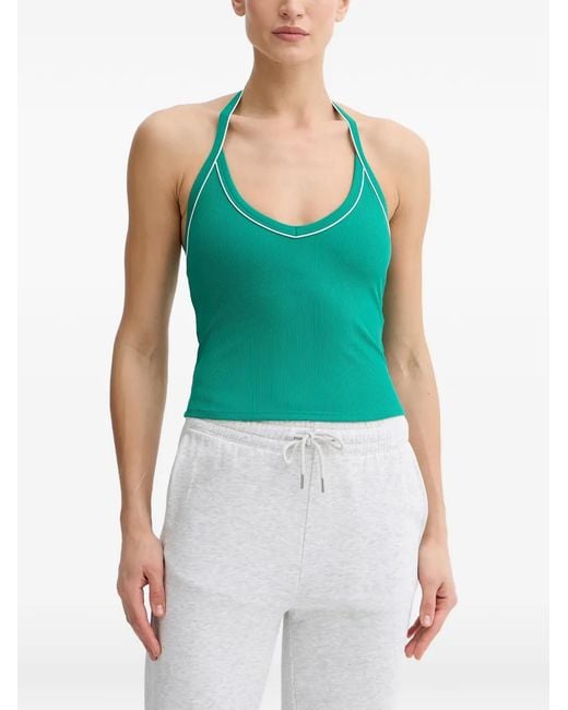 P.E Nation Green Layback Performance Tank Top