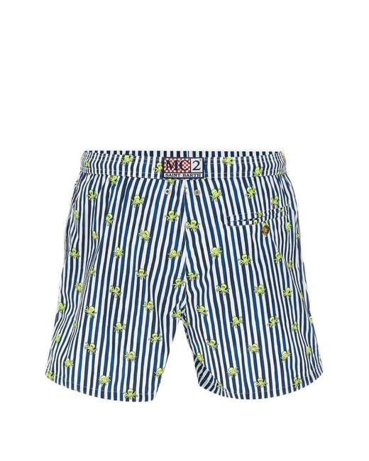 Mc2 Saint Barth Blue Polyester Lighting Micro Stretch for men