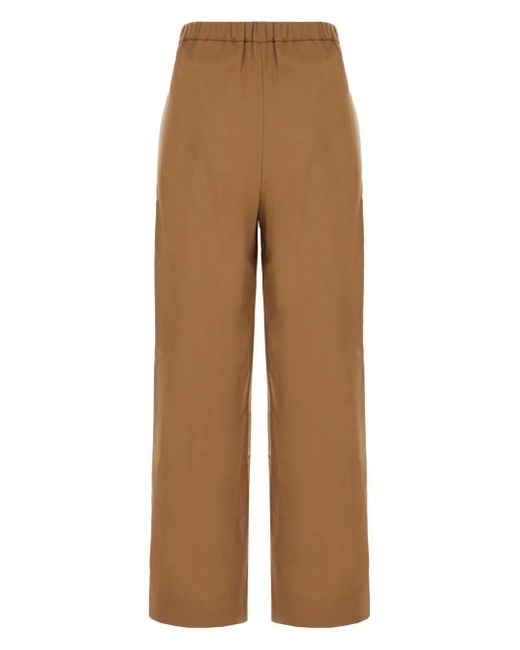 Max Mara Brown Drawstring-Waist Trousers