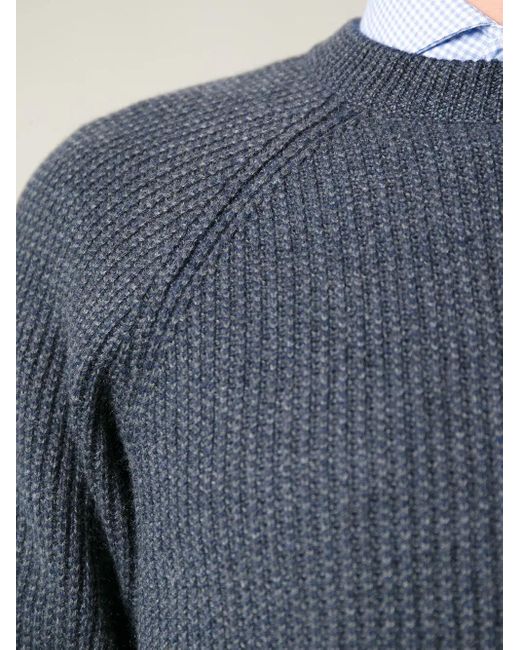 Ribbed sweater Brunello Cucinelli de hombre de color Blue