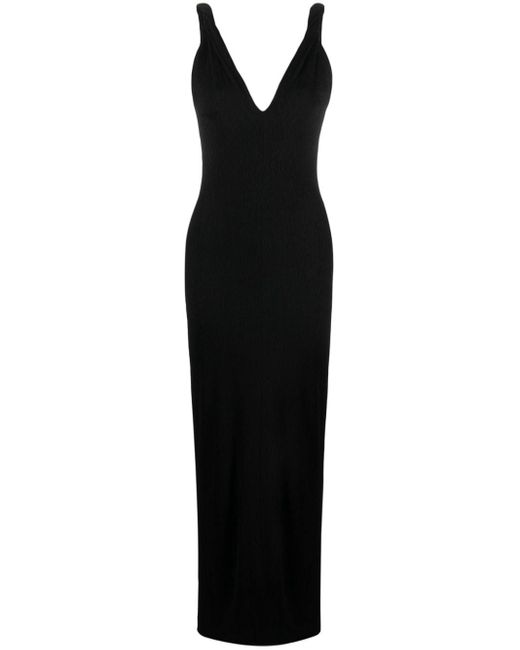 Vestido con cuello en V Givenchy de color Black