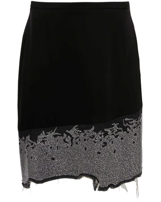 J.W. Anderson Black Jwanderson Glitter-Detail Asymmetric Skirt