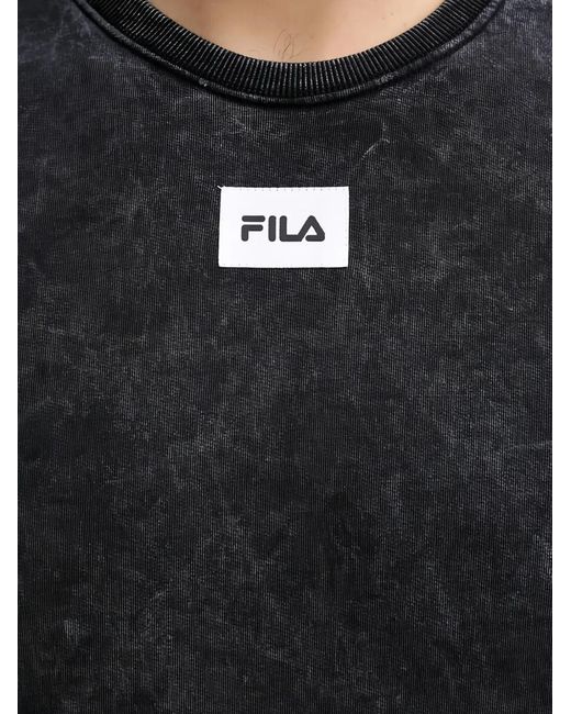 Fila Black Logo-Print Sweatshirt for men