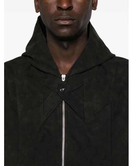 AV VATTEV Black Jukebox Sleeveless Hooded Jacket for men