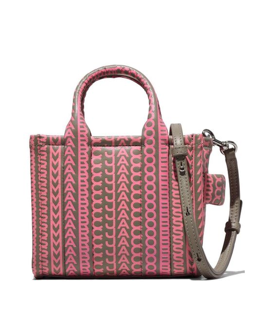 Marc Jacobs The Monogram Leather Micro Tote in Pink | Lyst Canada