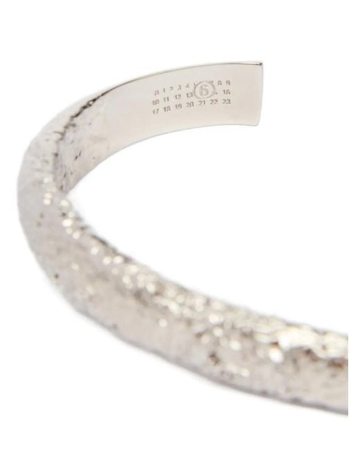 MM6 by Maison Margiela White Textured-Finish Bracelet