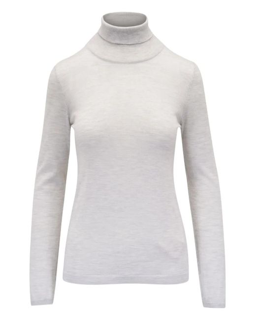 Brunello Cucinelli White Turtleneck Sweater
