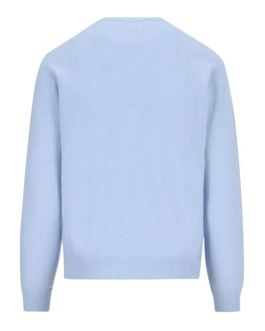 Vanisé Blue V-Neck Cashmere Sweater