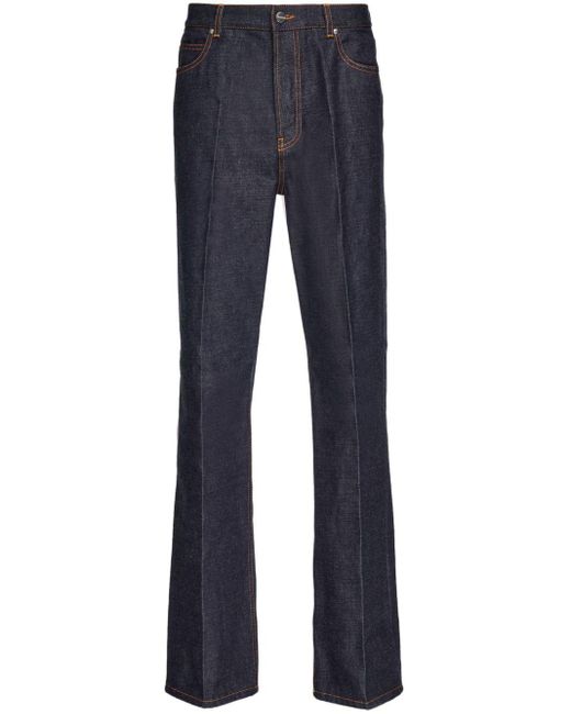 Ferragamo High-rise Straight Jeans in Blue for Men | Lyst