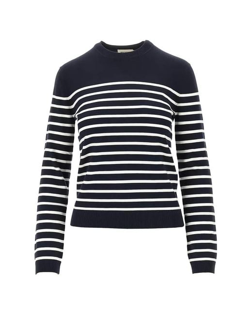 Weekend by Maxmara Blue Silk And Wool Yarn Sweater