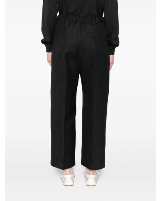 Sofie D'Hoore Black Karierte Bundfaltenhose
