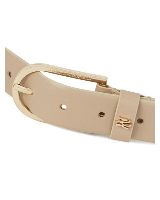 Karl Lagerfeld Natural K/Autograph Pin Belt