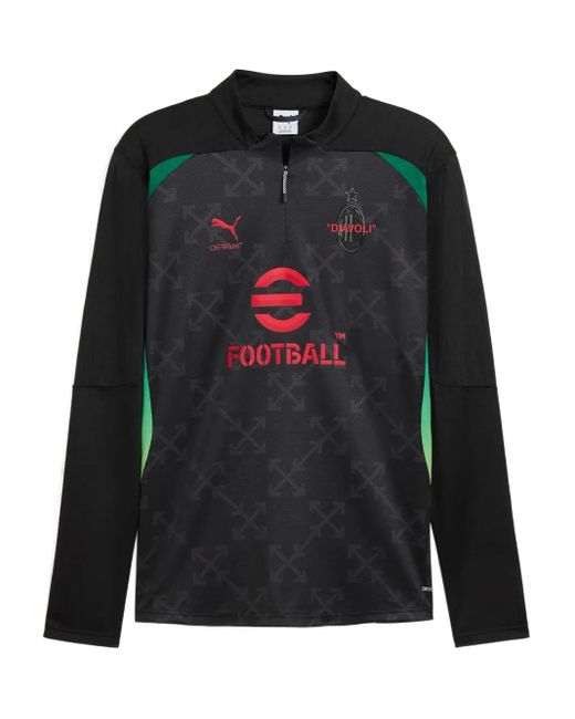 PUMA Black Ac Milan X Off- Pre-Match Sweatshirt for men