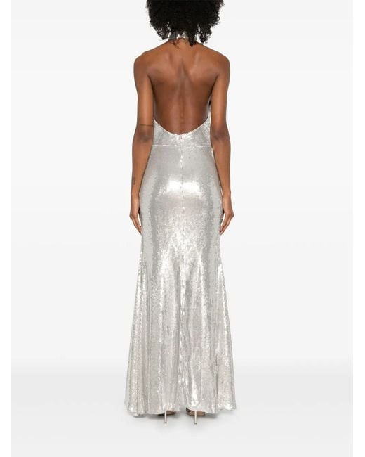 Atu Body Couture White Sequinned Gown